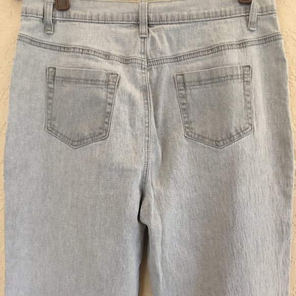 DG2 Diane Gilman Lt Grey BootCut Jean Sz 8 - Picture 6 of 7